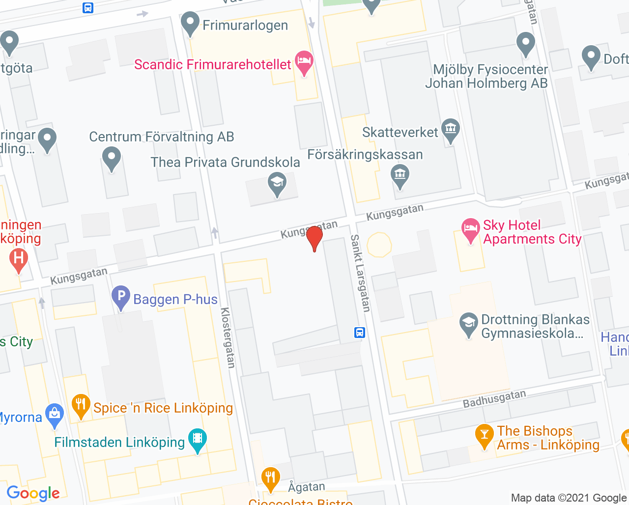 Karta till Audika Linköping