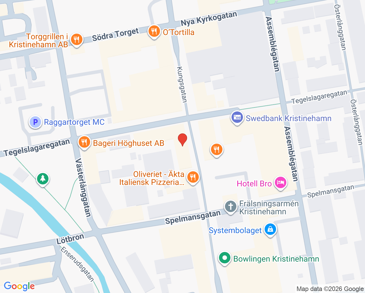 Karta till Tandcentrum Kristinehamn