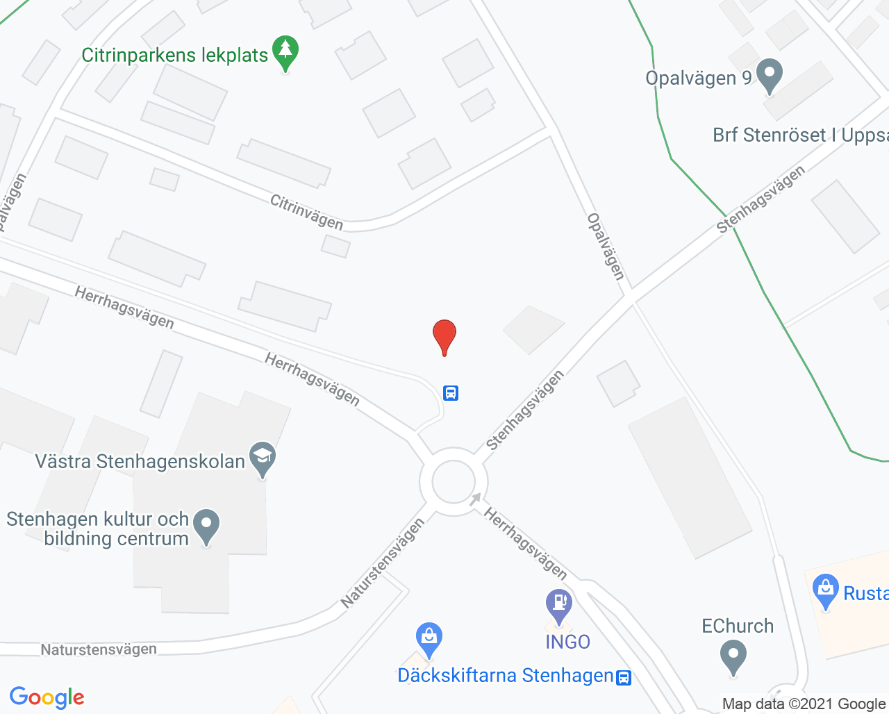 Karta till Barnavårdscentral Stenhagens vårdcentral
