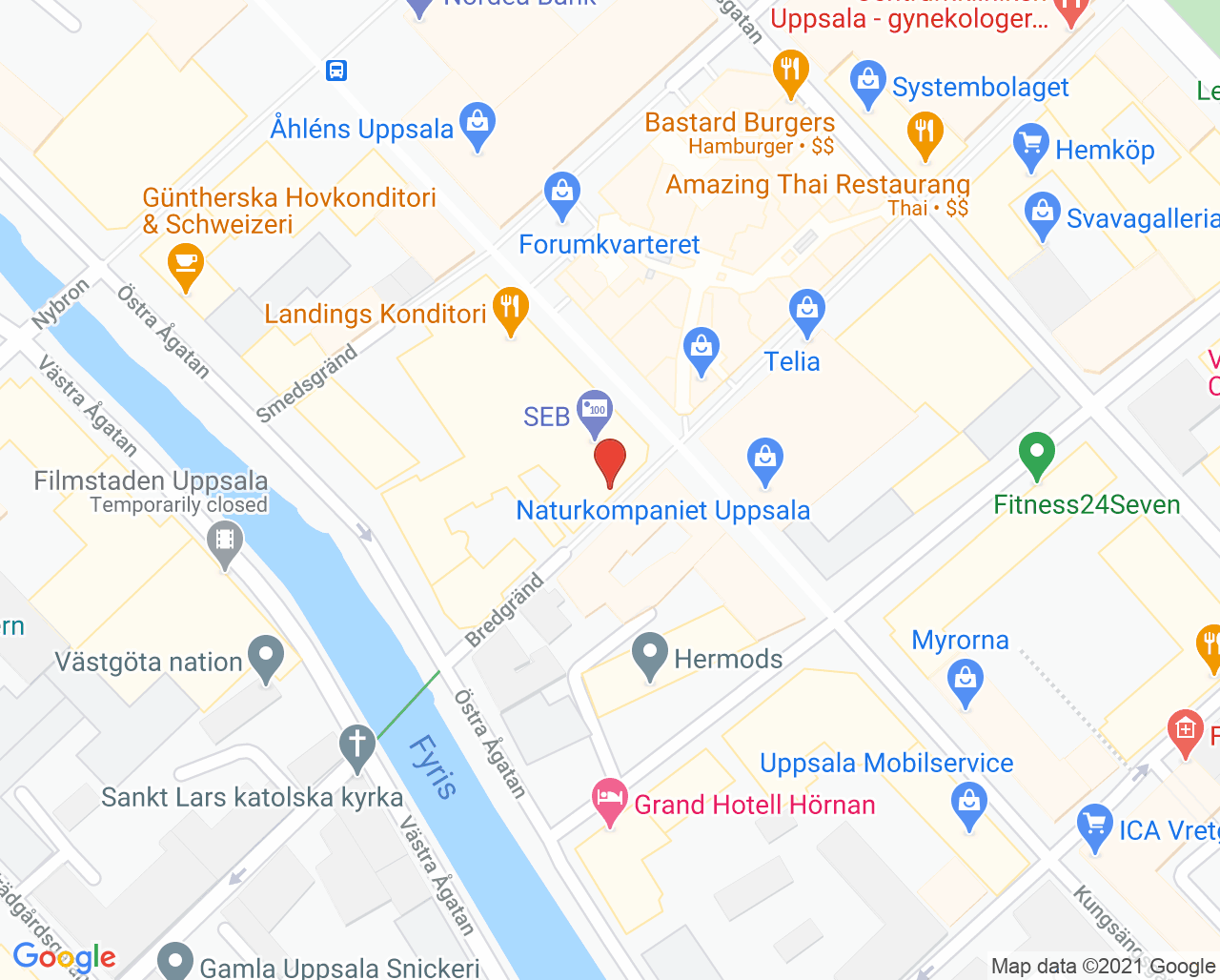 Karta till Praktikertjänst Bredgränd Tandvård, Uppsala