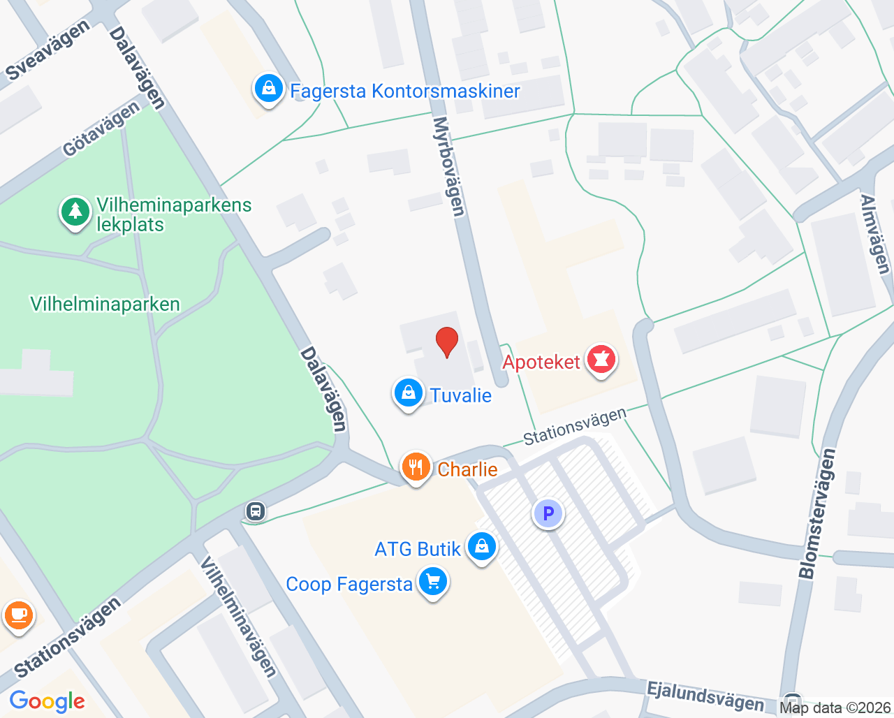 Karta till Fagersta ungdomsmottagning