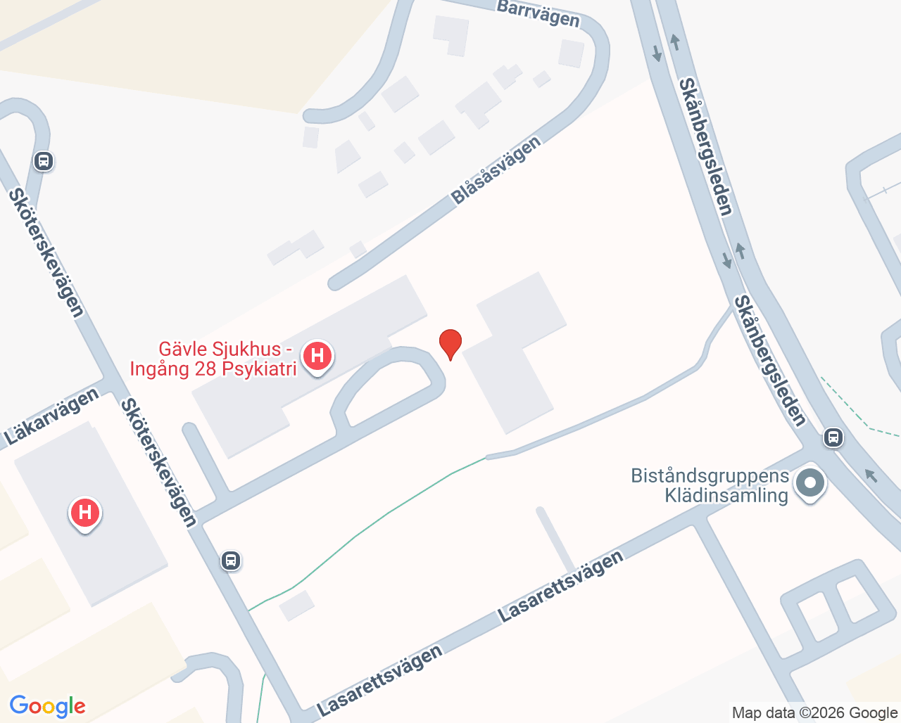 Karta till Psykosavdelning Gävle