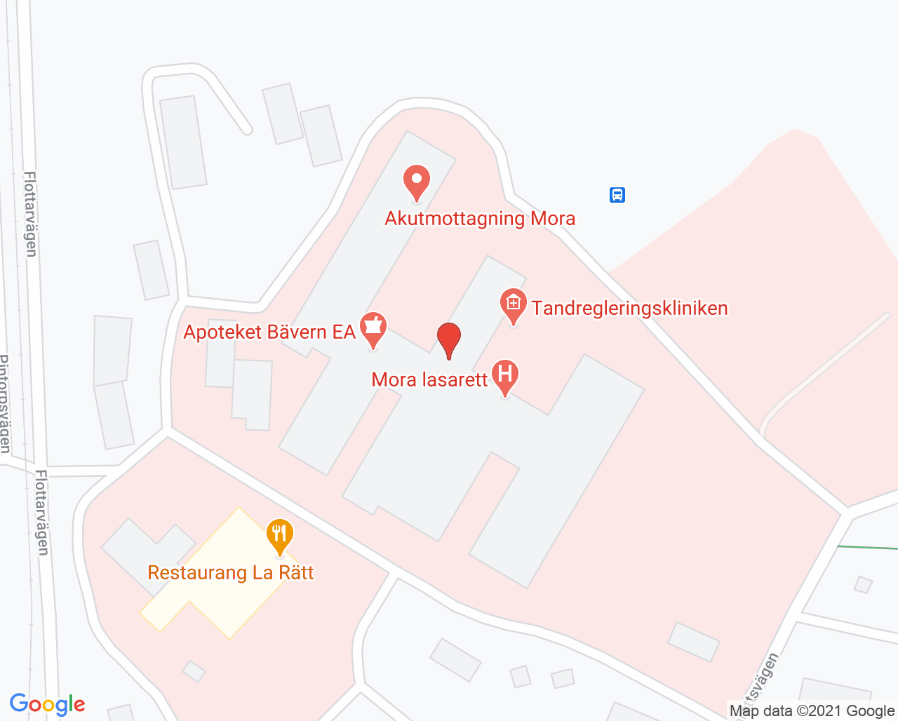 Karta till Avdelning 50 Medicin Mora, Mora lasarett