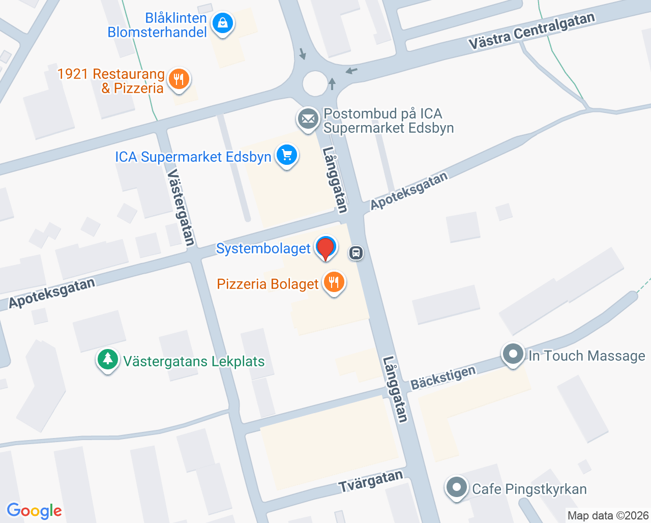Karta till Folktandvården Edsbyn