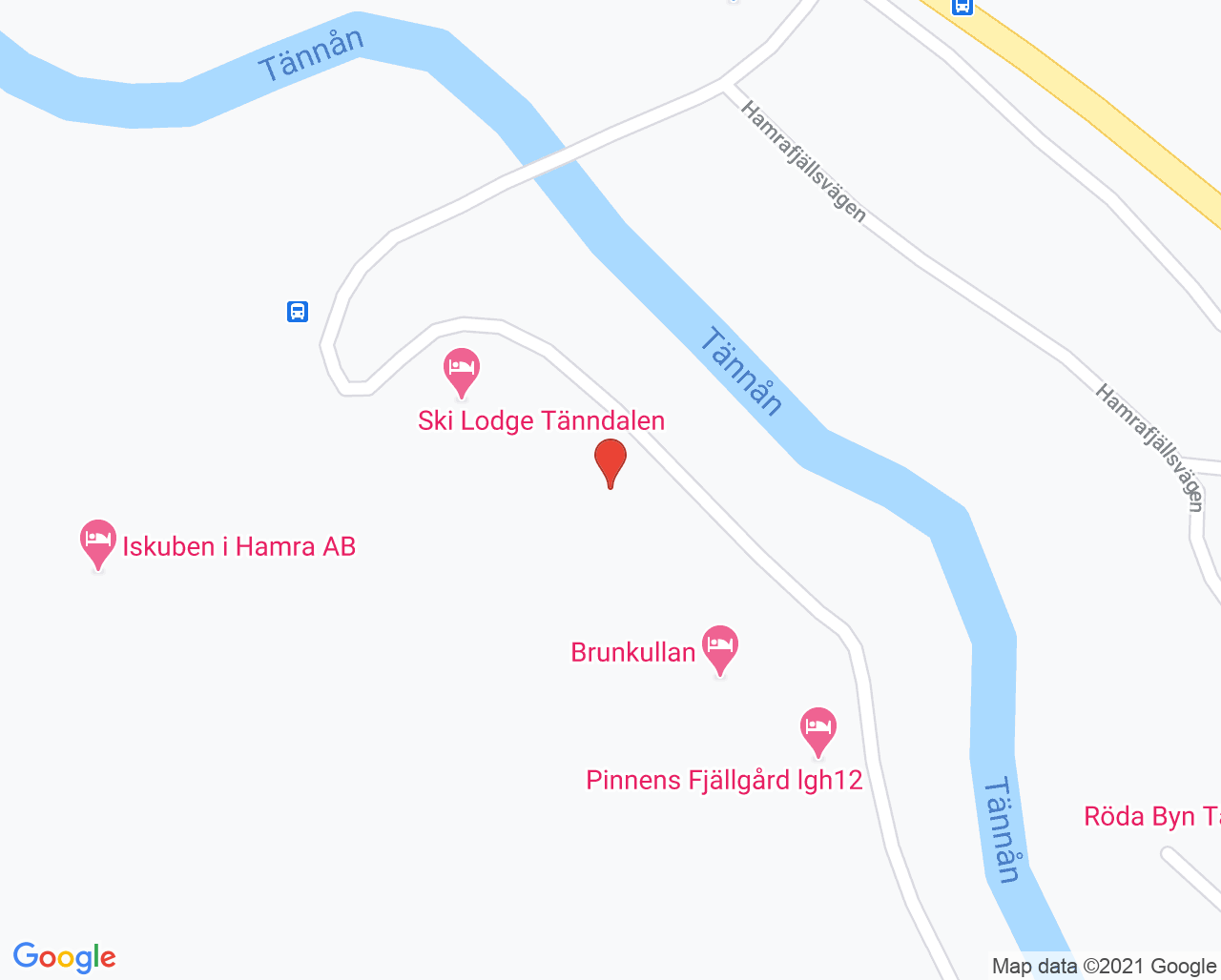 Karta till Fjällhälsan Hamra