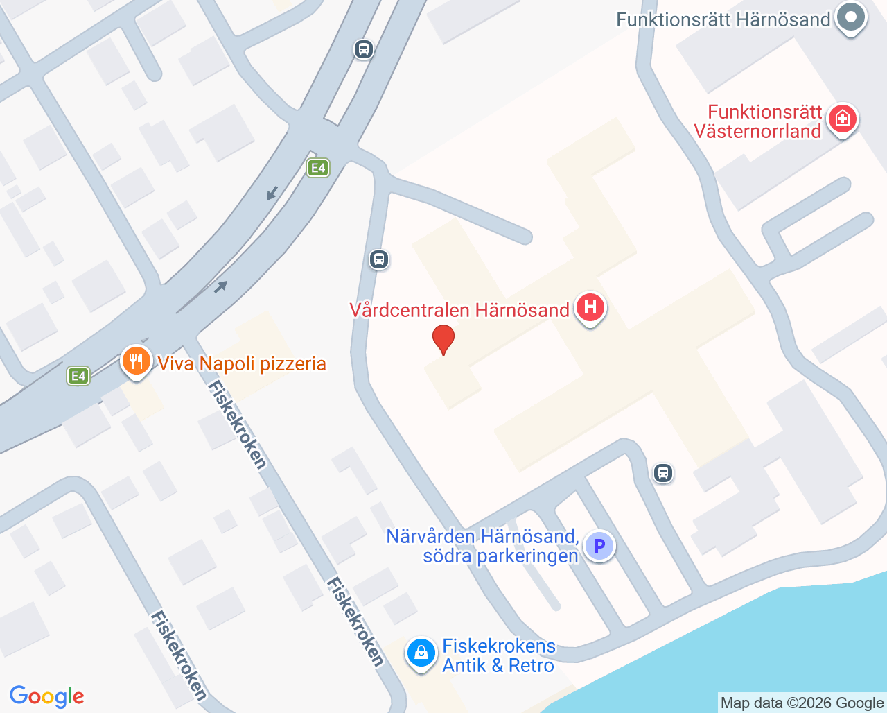 Karta till Teknisk hörselvård Härnösand