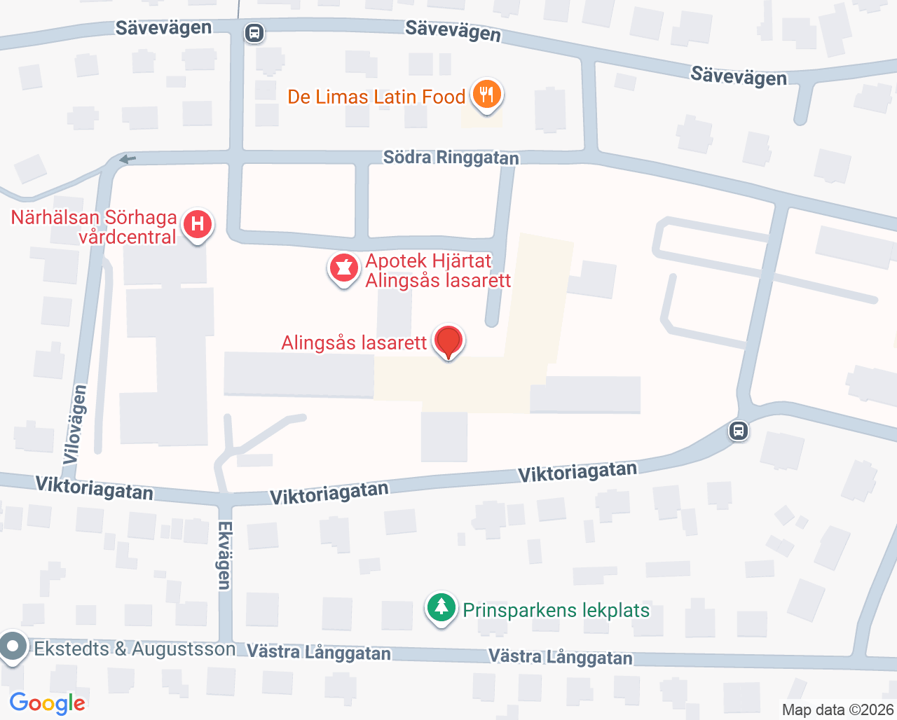 Karta till Gastroenterologimottagning Alingsås, Alingsås