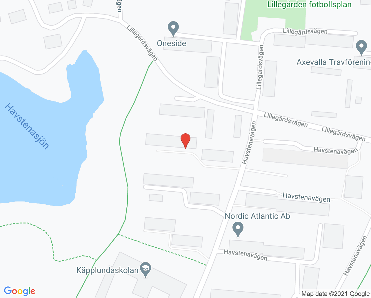 Karta till Barbro Libergs läkarmottagning, Skövde