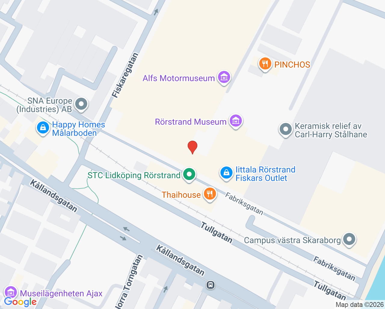 Karta till Hudmottagningen i Lidköping