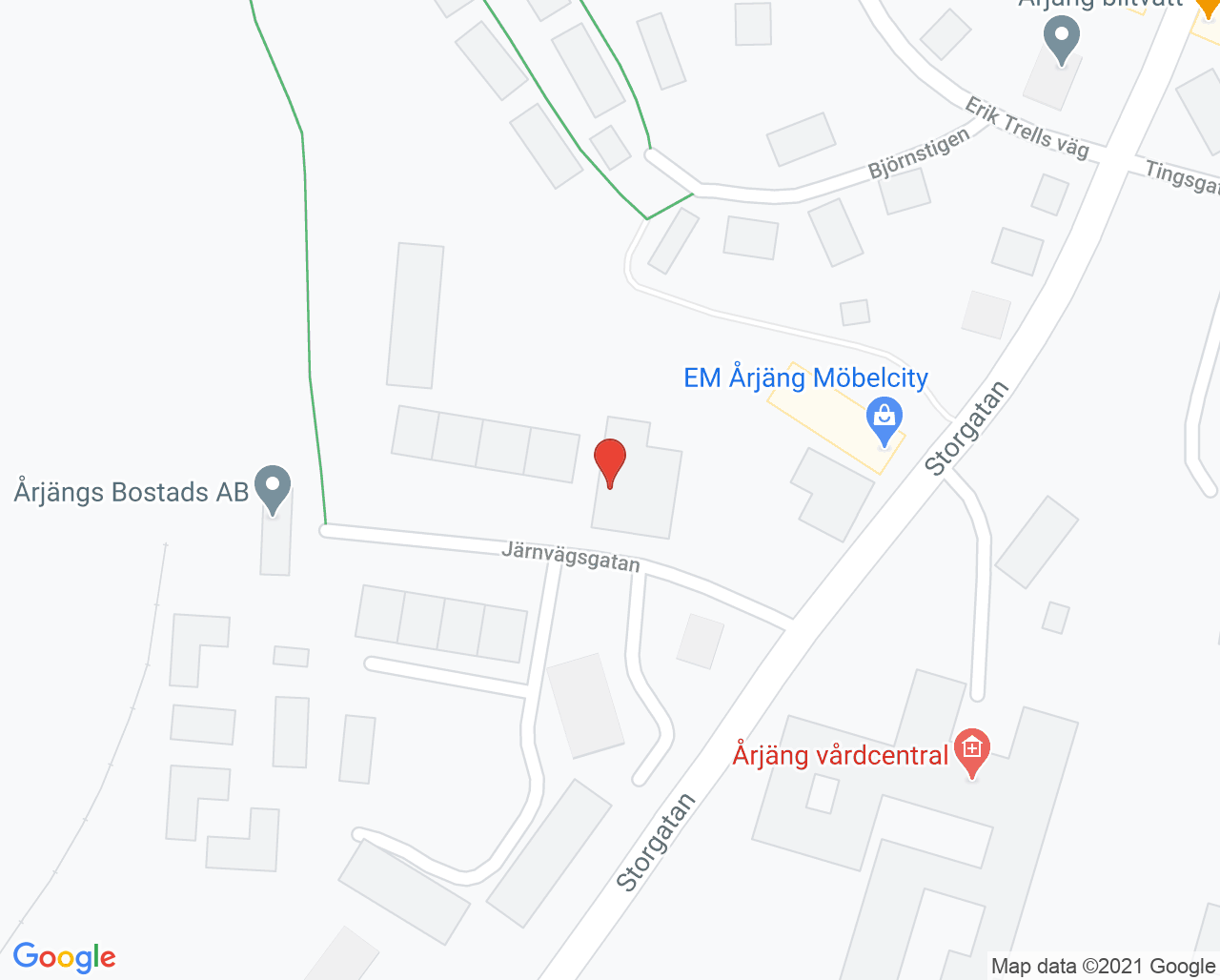 Karta till Ungdomsmottagningen Årjäng