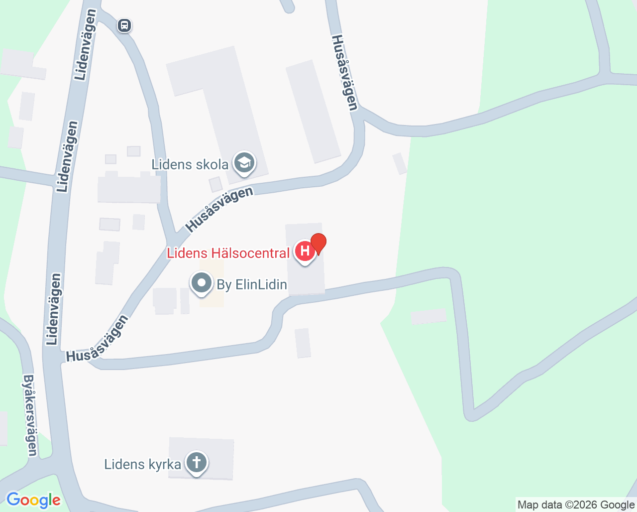 Karta till Hälsocentralen Liden