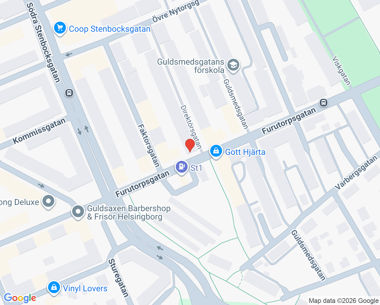 Karta till Helsingborgs Familjecentral Högaborg BMM