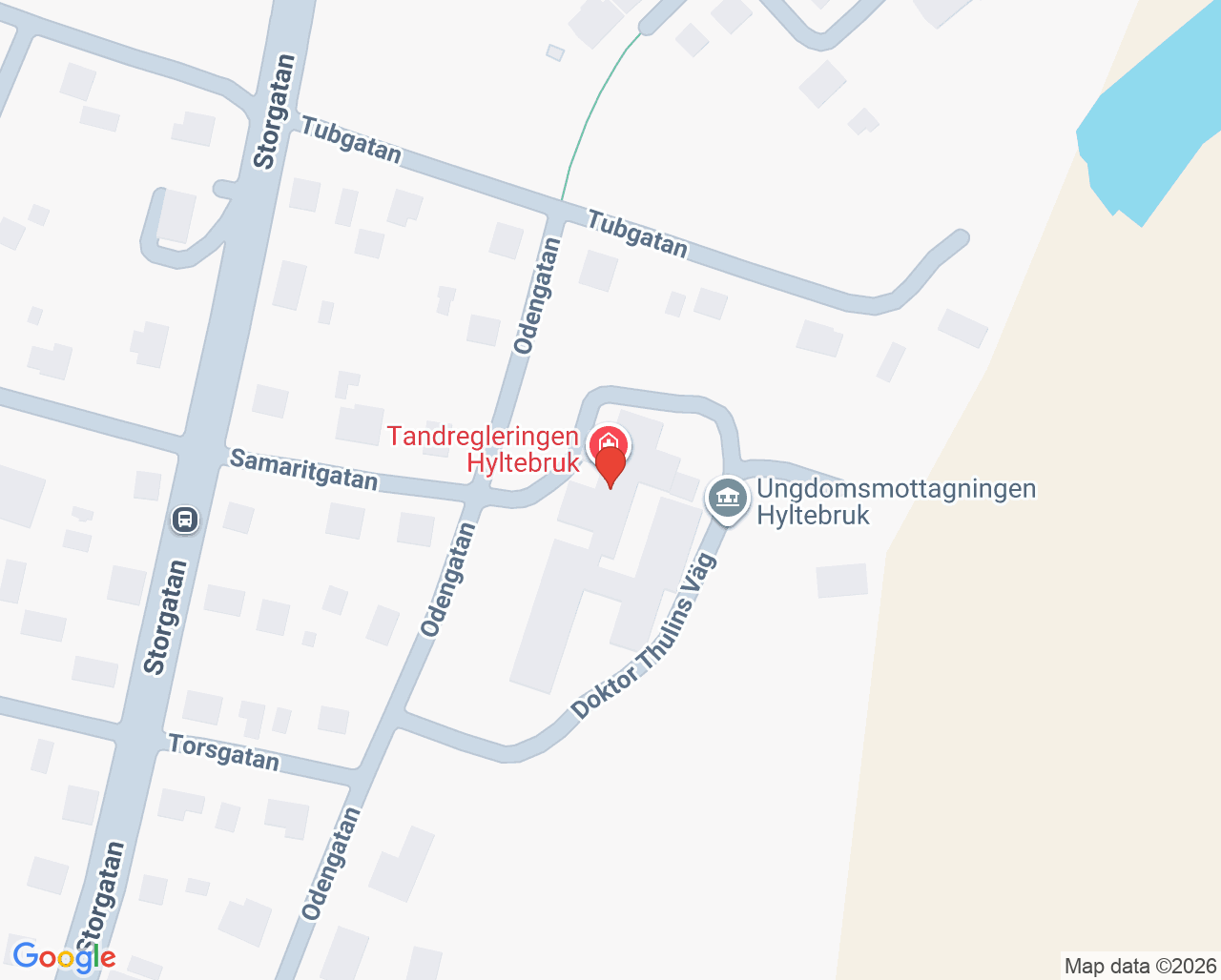 Karta till Arbetsterapin Hyltebruk