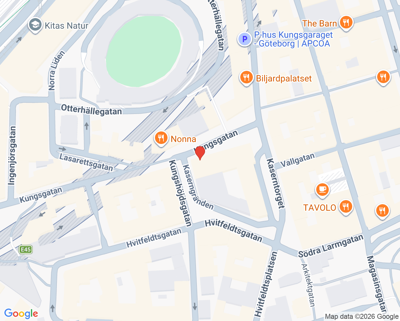 Karta till Kungshöjd barn- och ungdomsmedicinsk mottagning