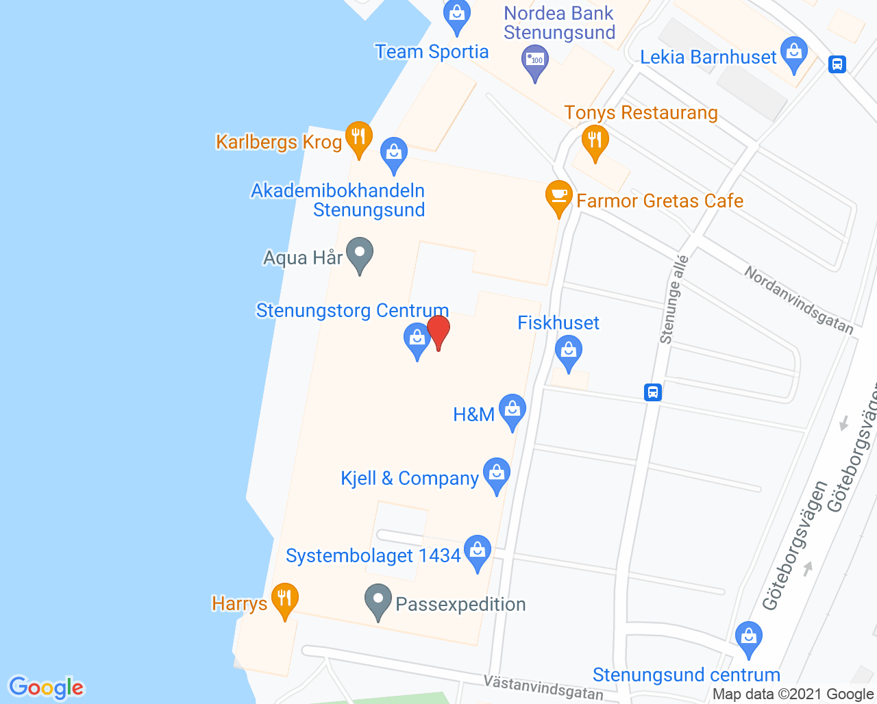 Karta till BUP-mottagning Stenungsund, Stenungsund