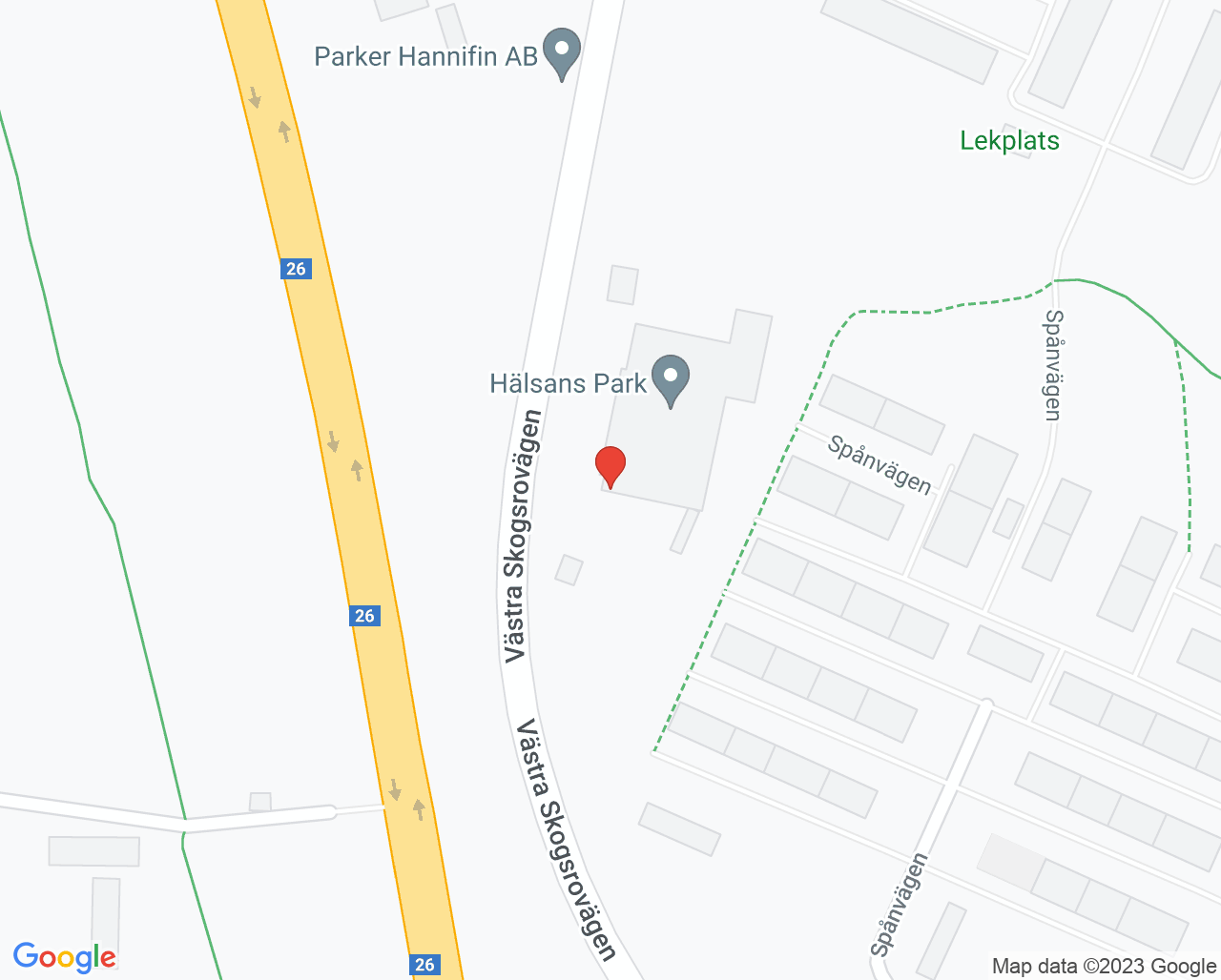 Karta till Närhälsan Skövde jourcentral, Skövde