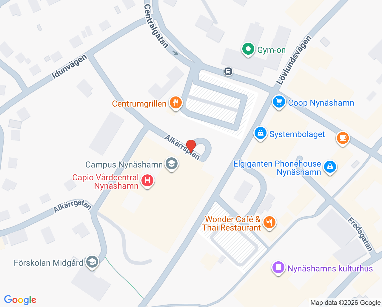 Karta till Capio Barnavårdscentral Nynäshamn, Nynäshamn