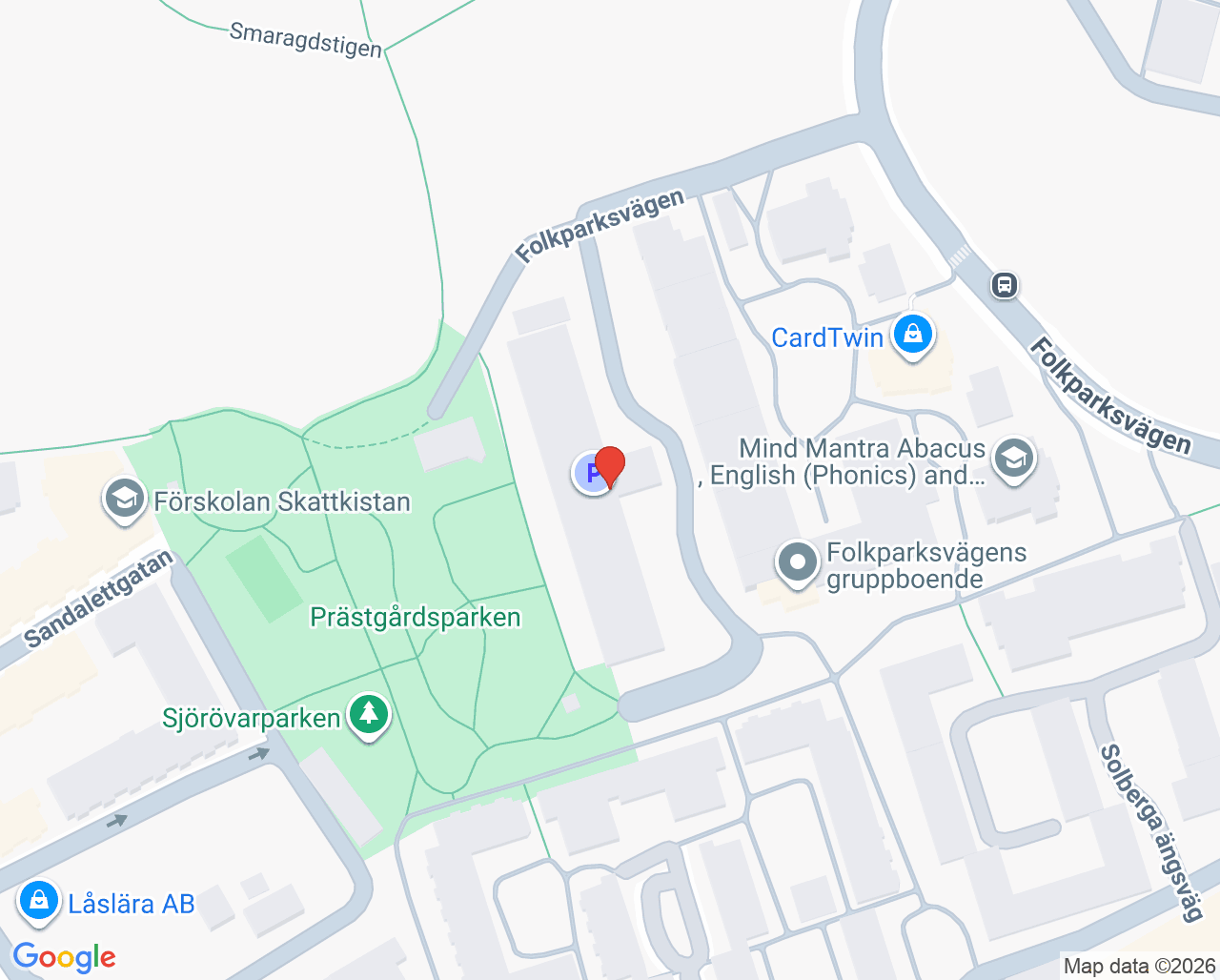 Karta till ASIH Stockholm Södra Huddinge