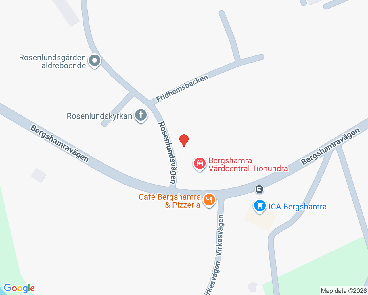 Karta till Husläkare Bergshamra