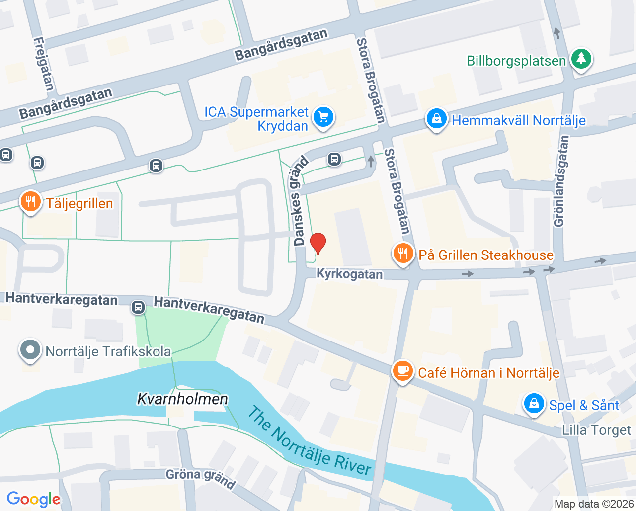 Karta till Hela Företagshälsovård Vaccinationsmottagning Norrtälje