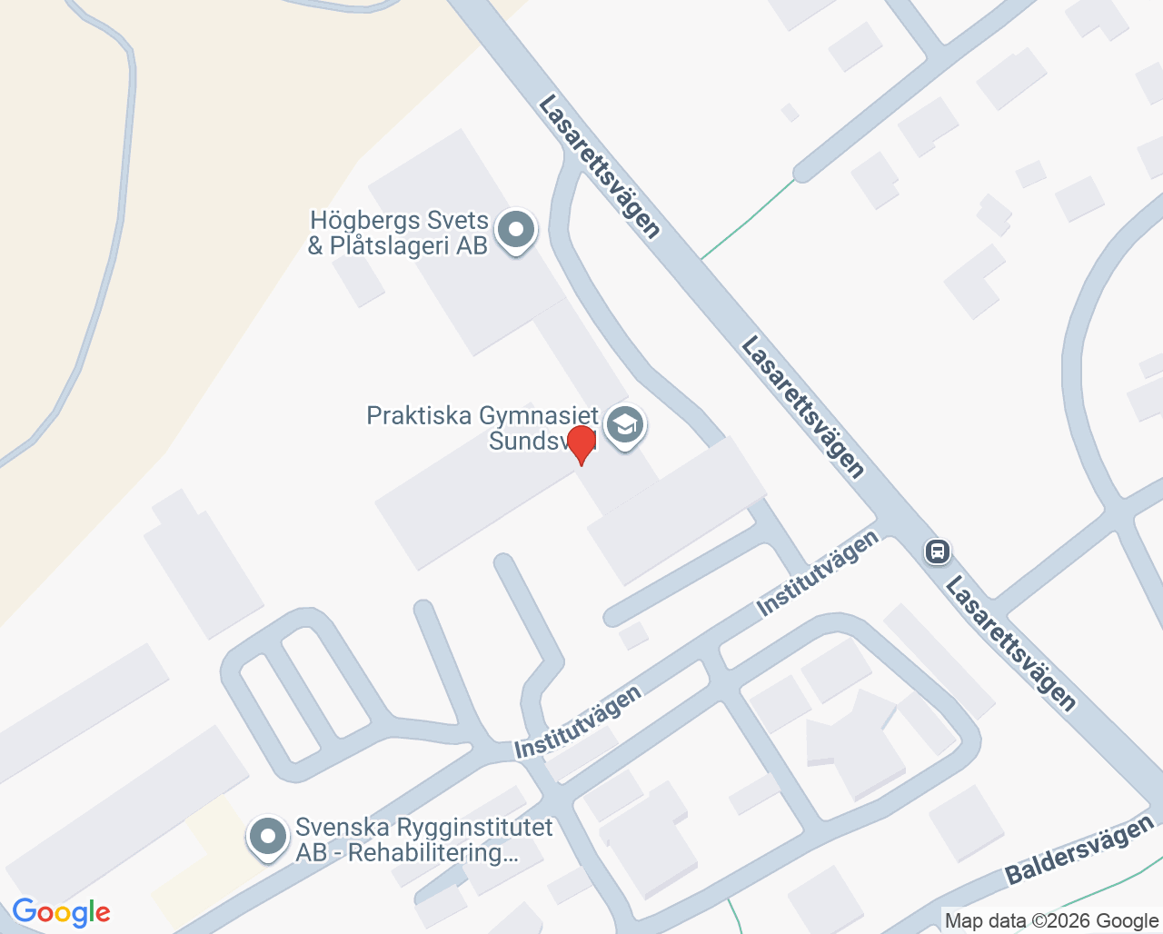 Karta till Evidia Sundsvall Röntgen, Sundsvall