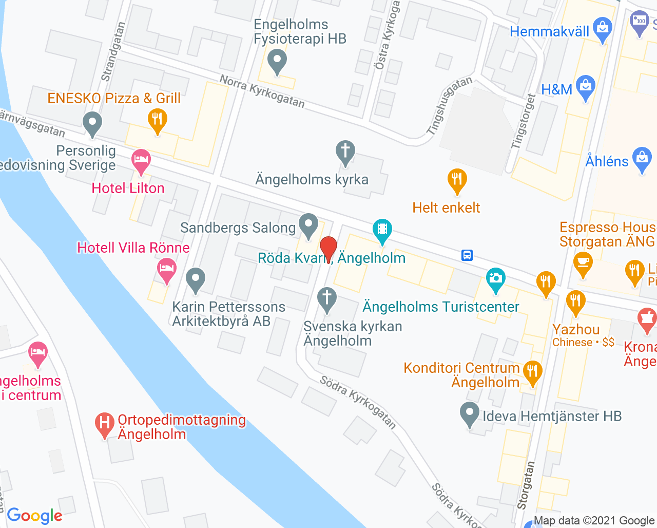 Karta till Tandläkare Lars Persson, Ängelholm