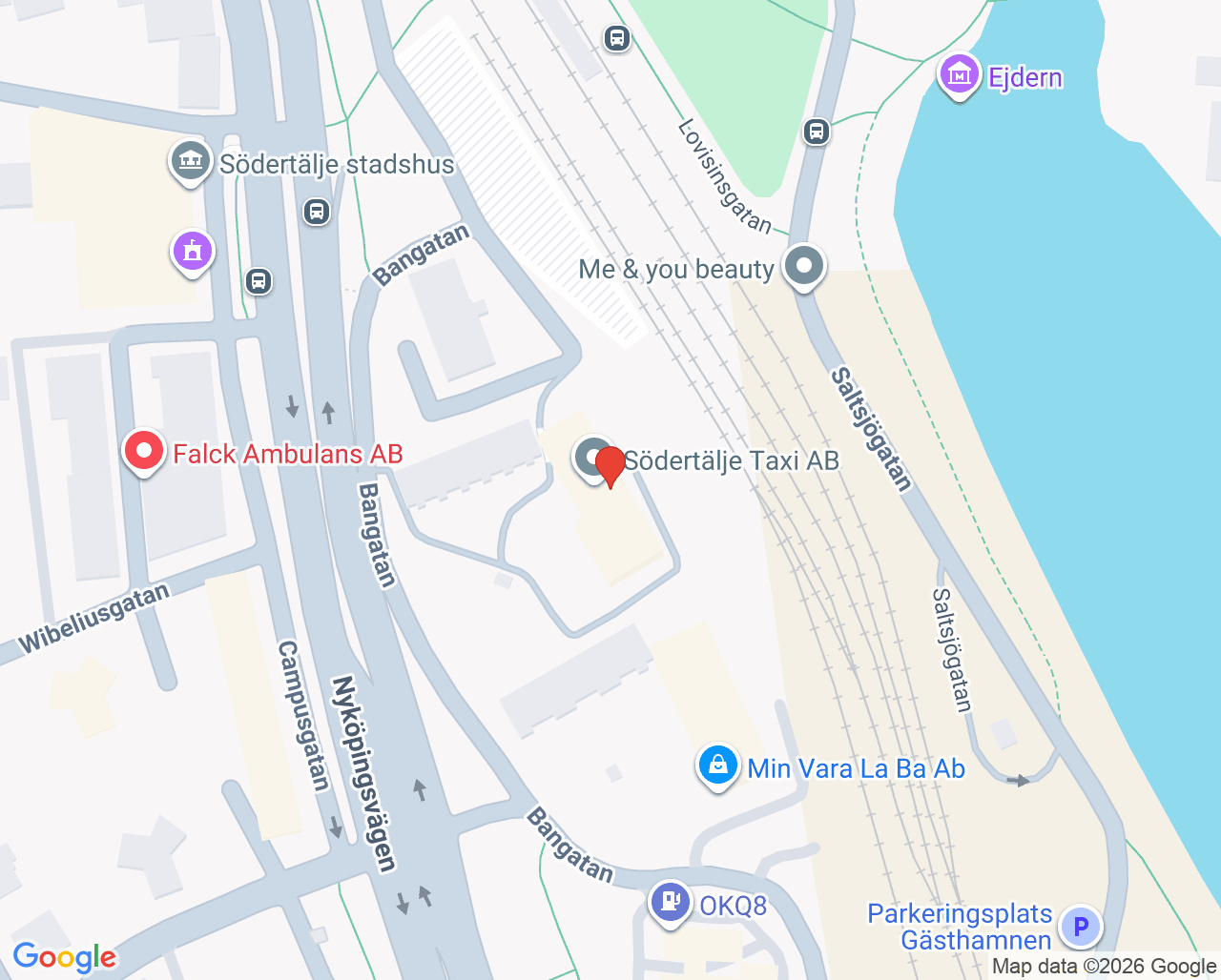 Karta till Aleris ASIH Södertälje