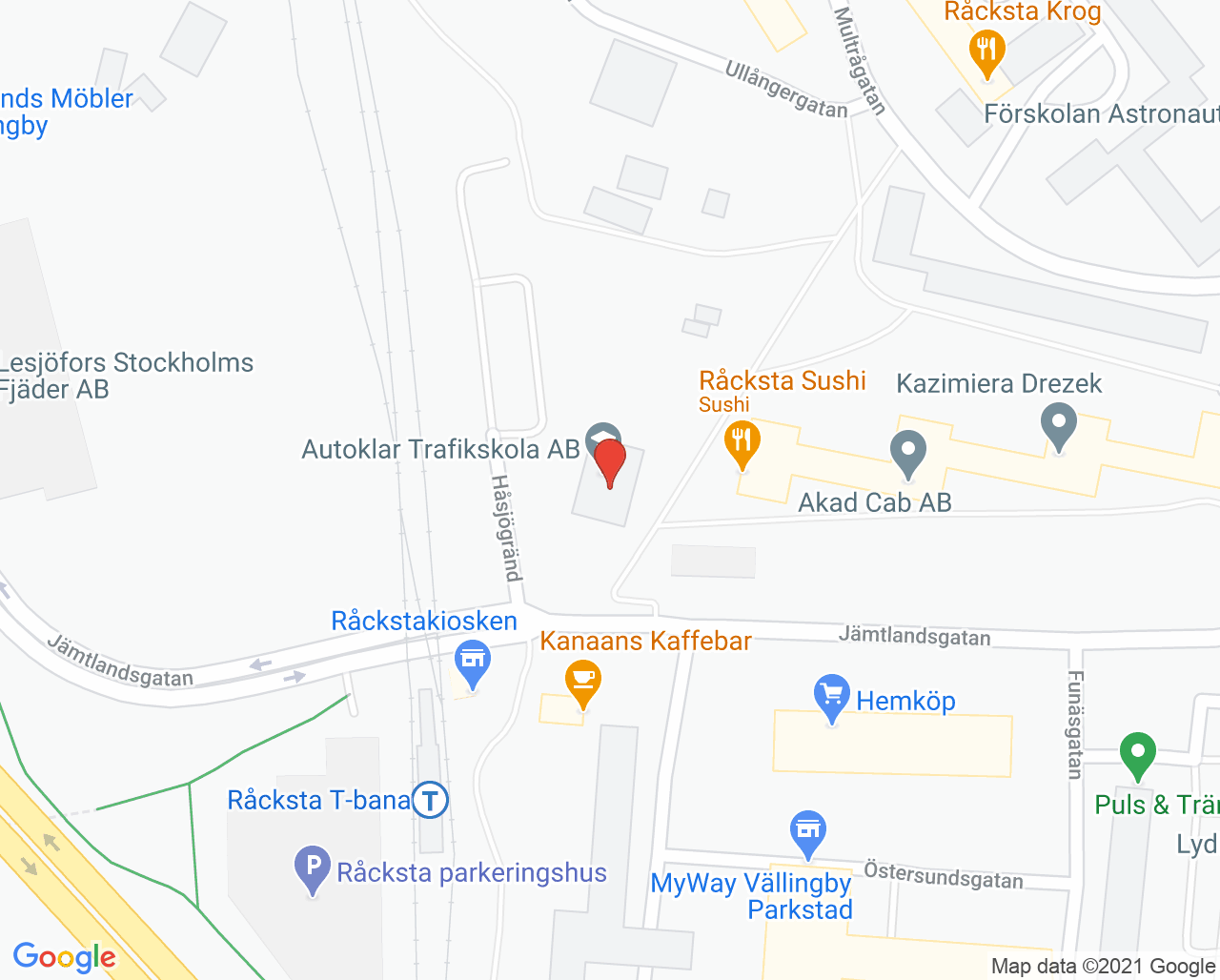 Karta till Råcksta Tandvård, Hässelby/Vällingby
