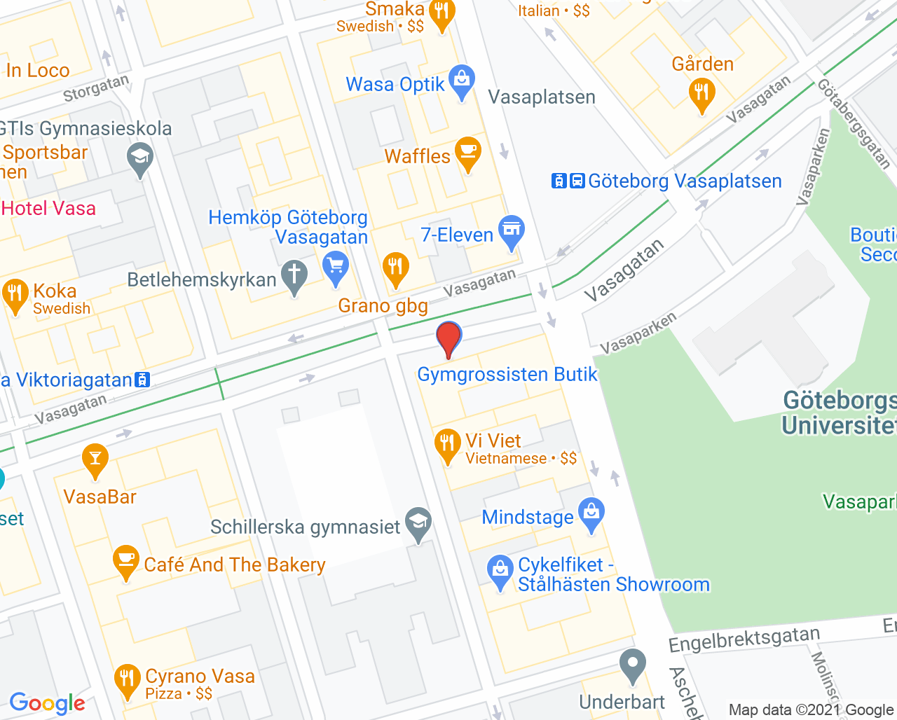 Karta till Tandläkare Gregor Matwinski, Göteborg