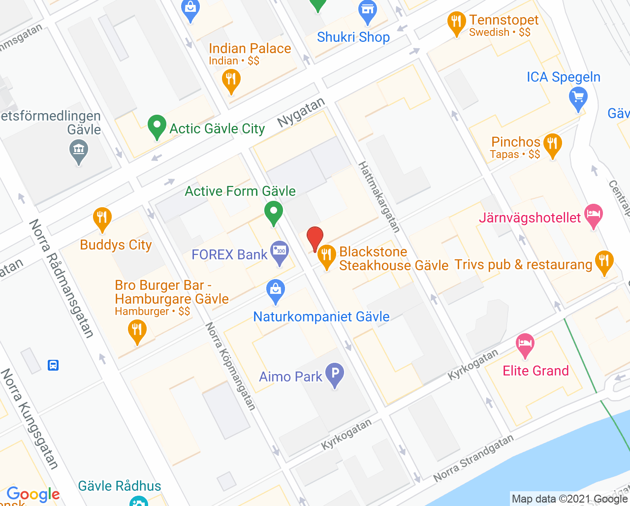 Karta till Hälsocentralen City