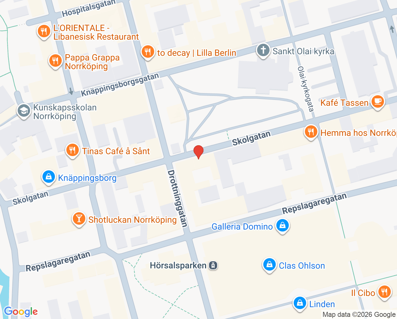 Karta till Citytandläkarna Norrköping Muamer Odzahovic, Norrköping