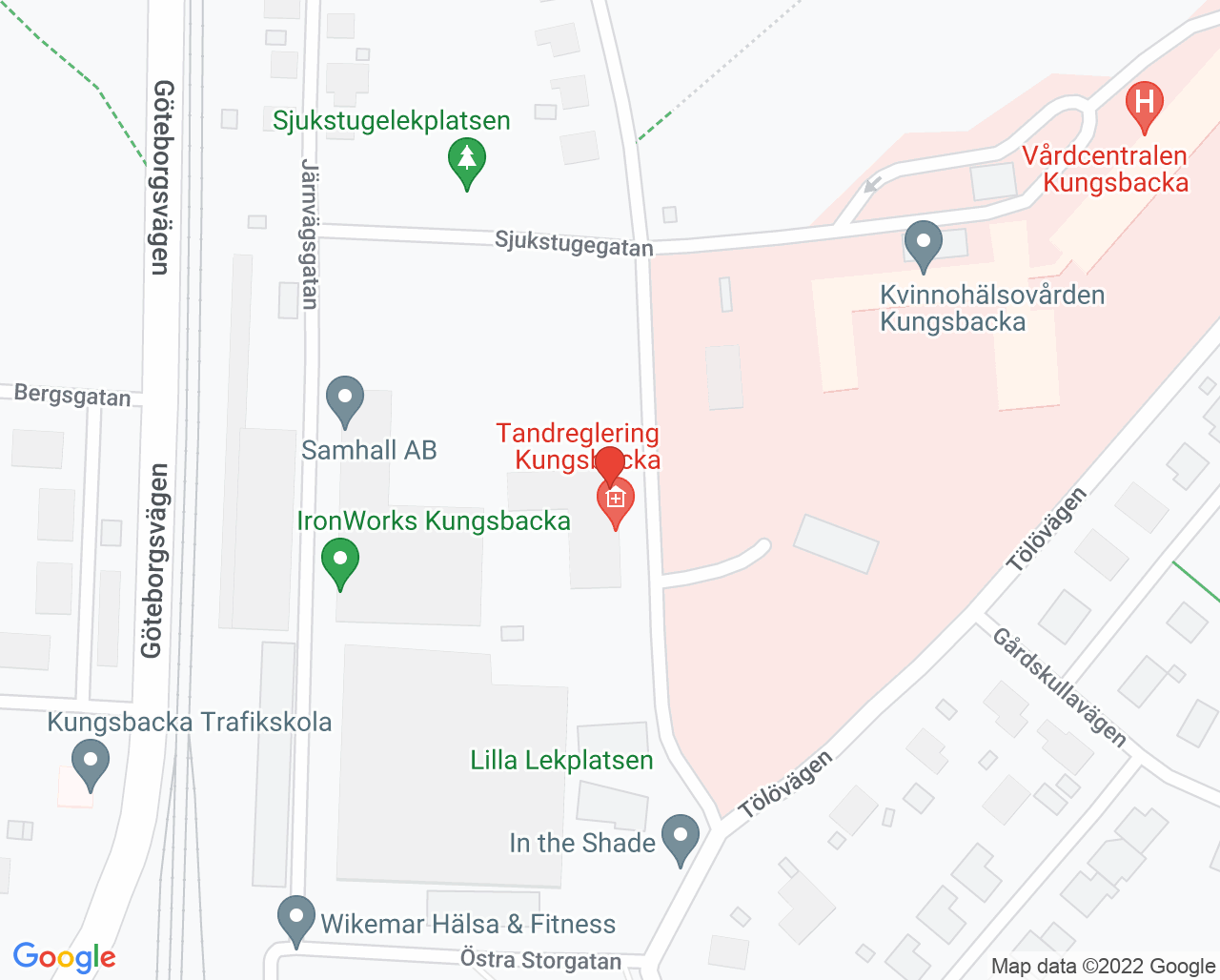 Karta till Tandregleringen Kungsbacka