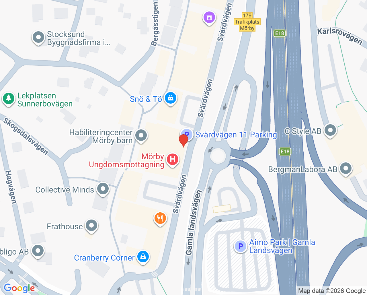 Karta till ASIH Stockholm Norr Danderyd