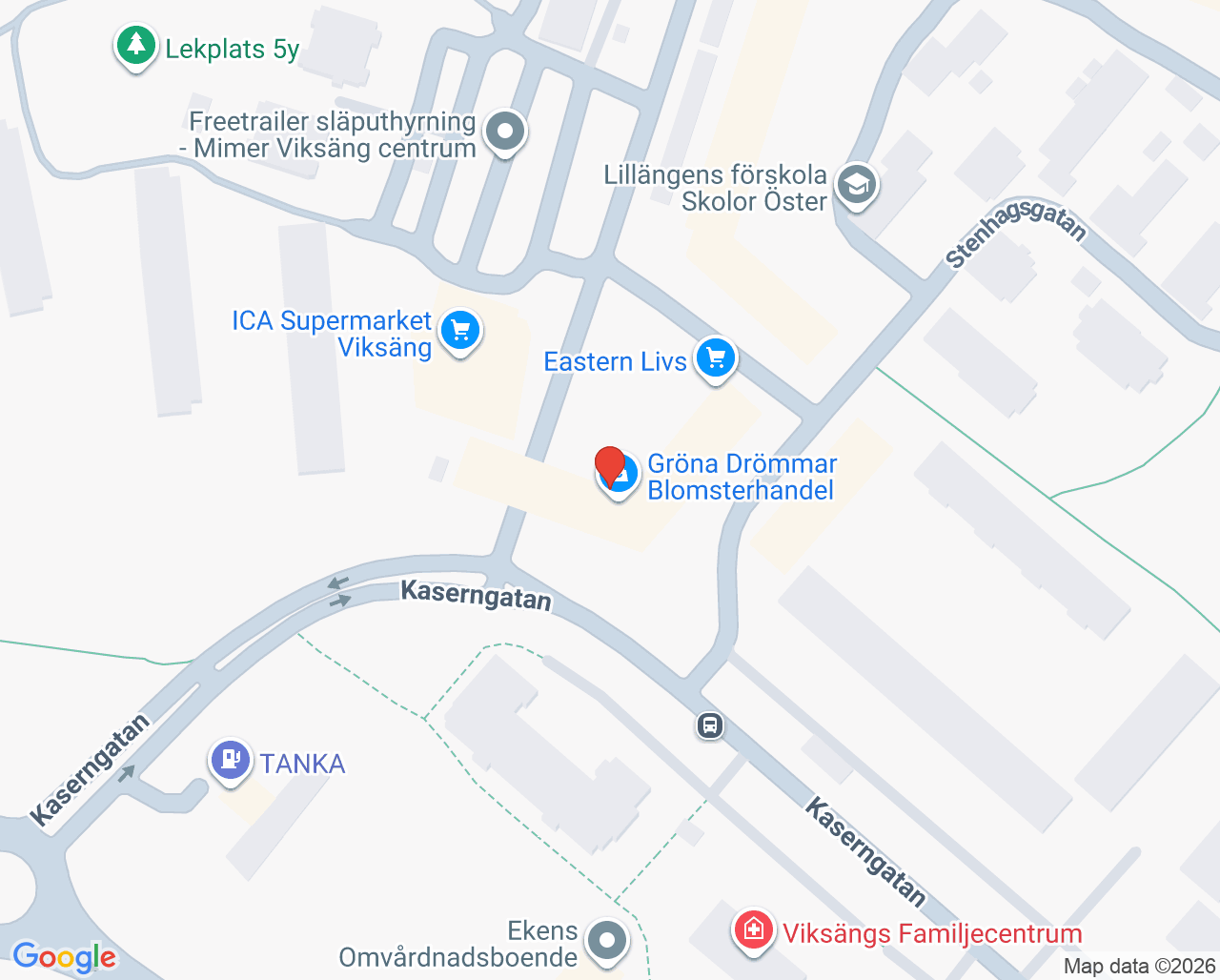 Karta till Viksäng-Irsta Närvården, Västerås