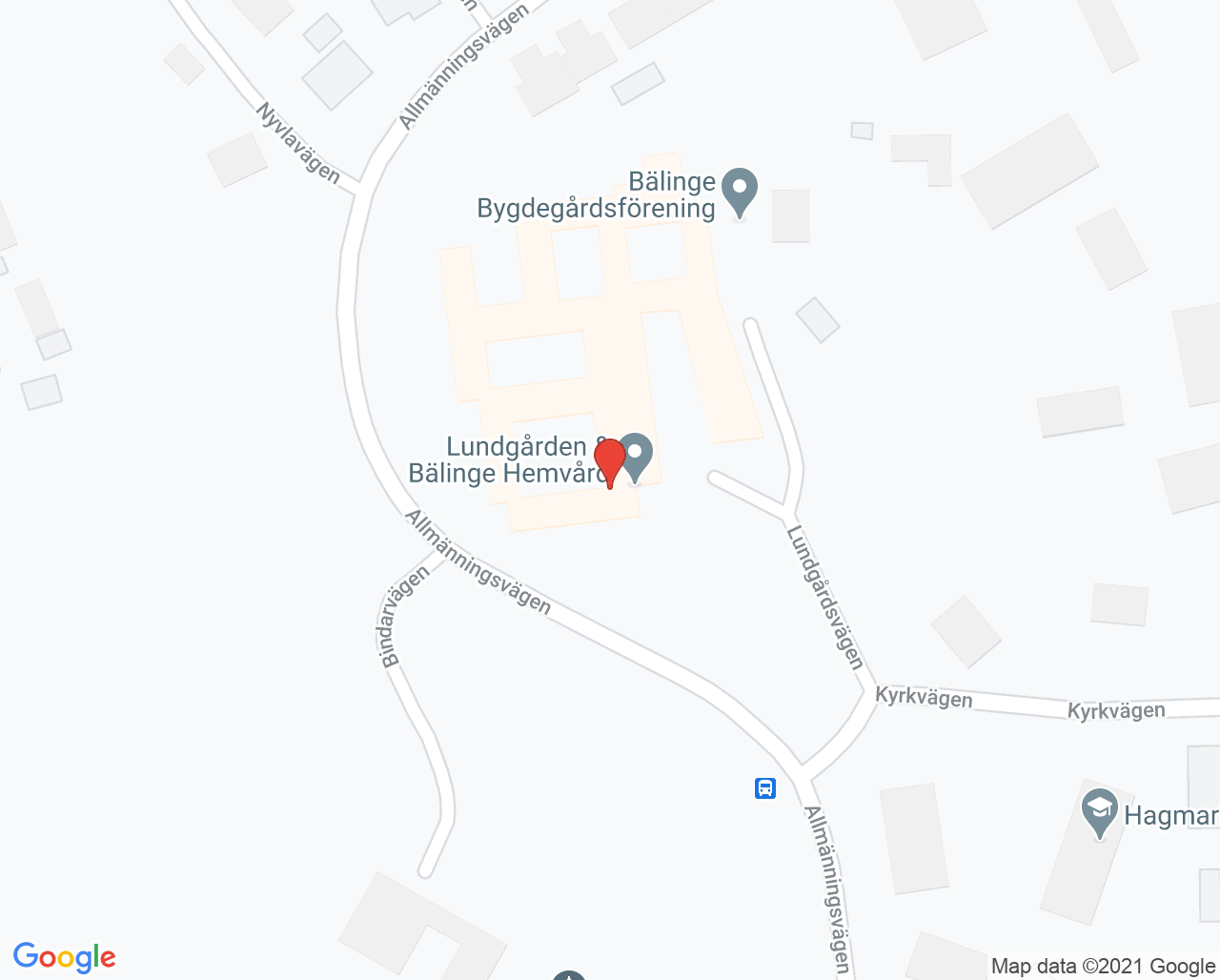 Karta till Barnavårdscentral Bälinge, Bälinge