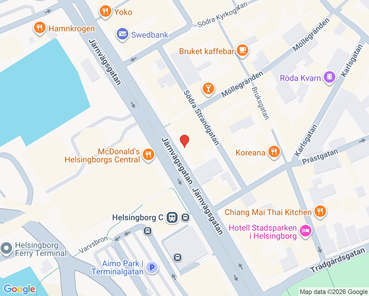 Karta till Privata Barn- och Ungdomsmottagningen Firas Shkair, Helsingborg