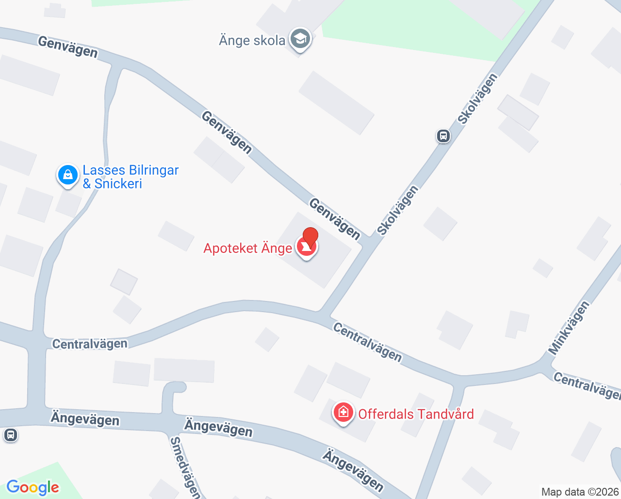 Karta till Hälsorum Offerdal, Änge