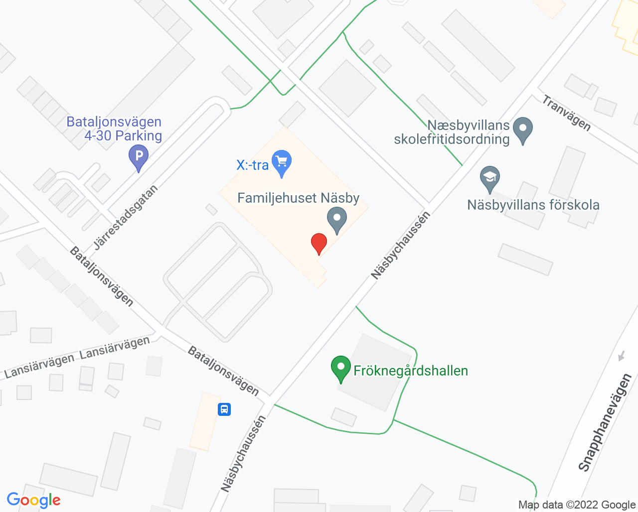 Karta till Barnavårdscentralen Näsby