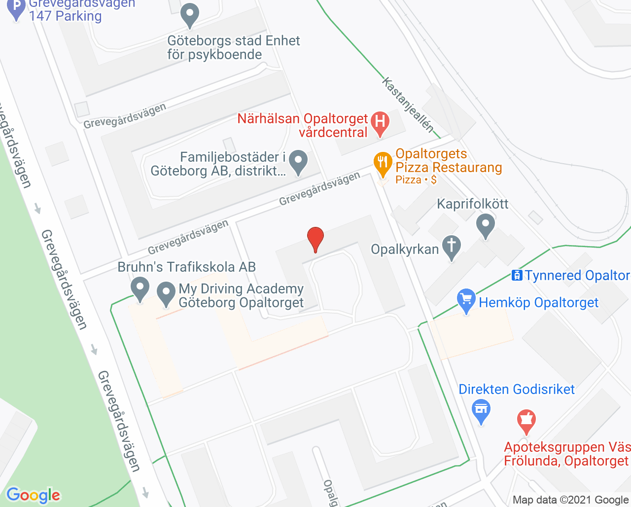 Karta till Opalen läkarmottagning