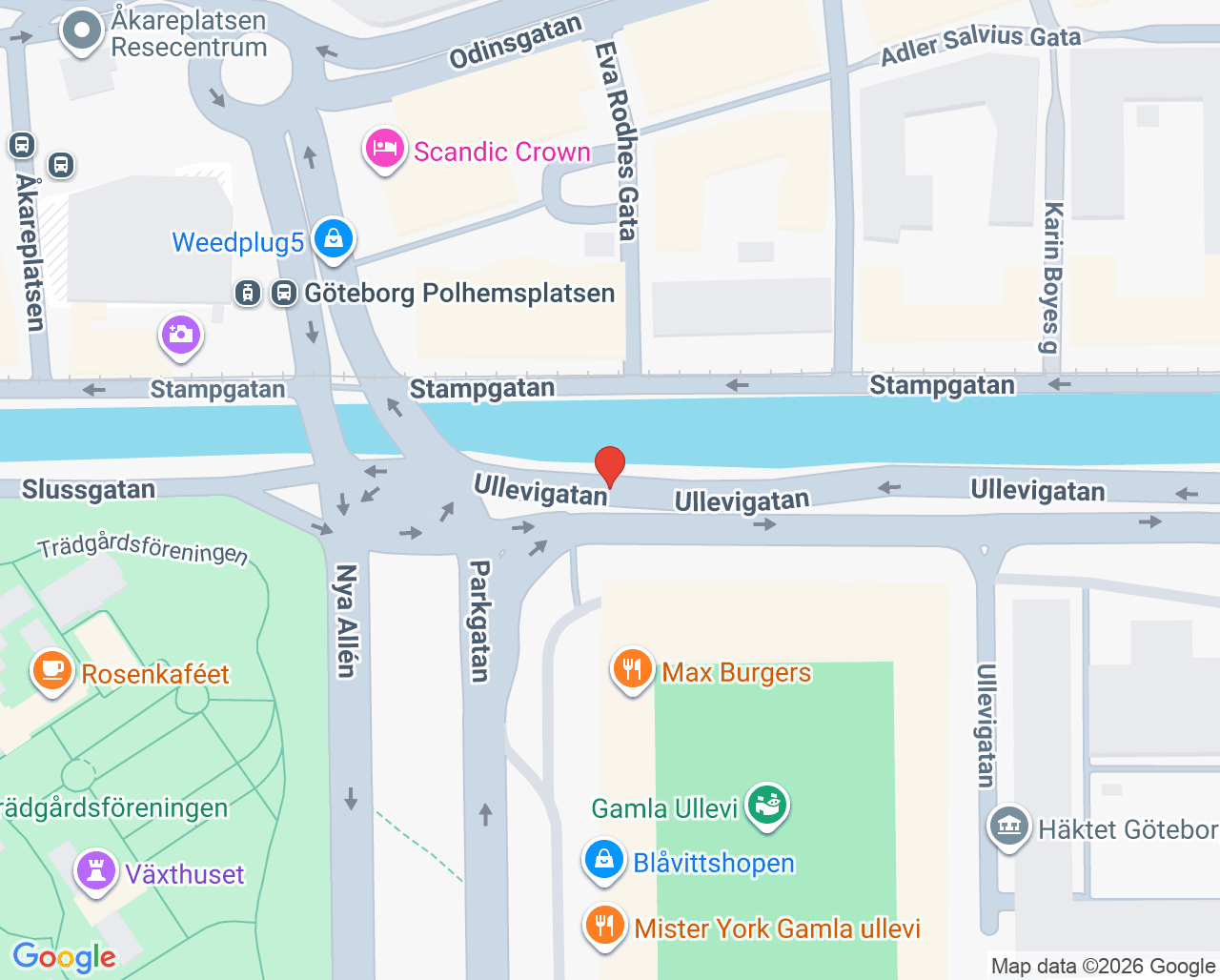 Karta till Endodontikliniken Göteborg, Göteborg