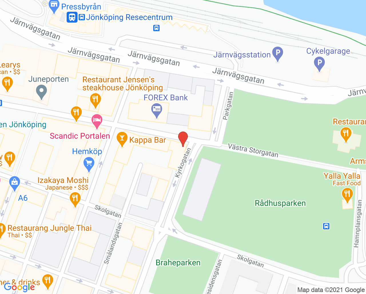 Karta till Synsam Jönköping Väster