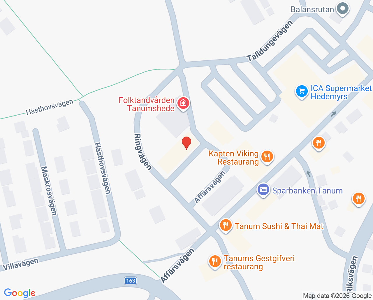 Karta till Närhälsan Tanumshede vårdcentral, Tanumshede
