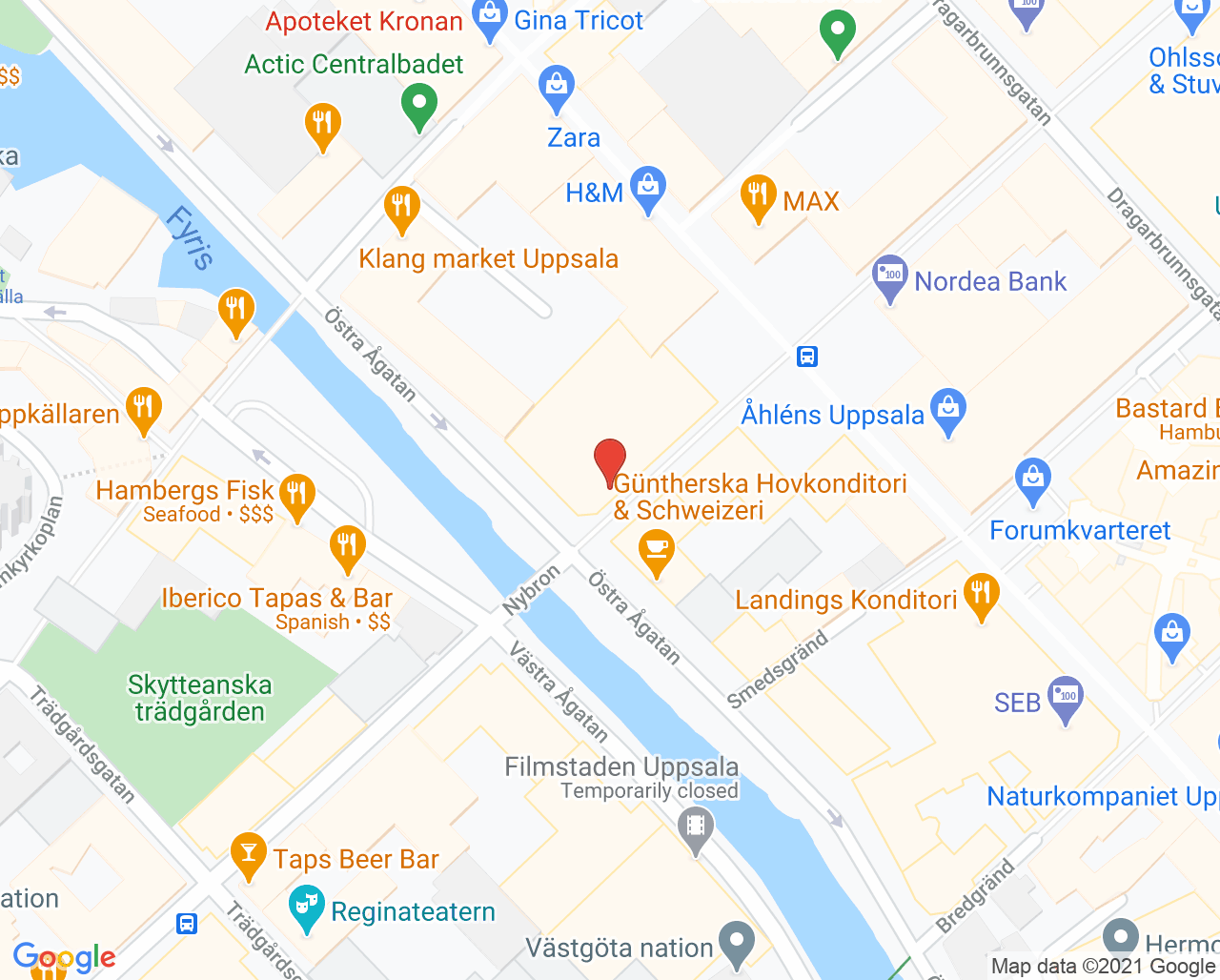 Karta till RB Tandreglering och Tandvård