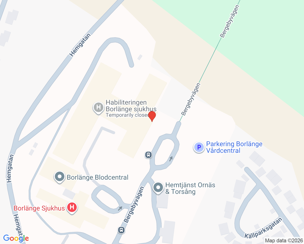 Karta till Geriatrik och Rehabilitering Öppenvård Borlänge