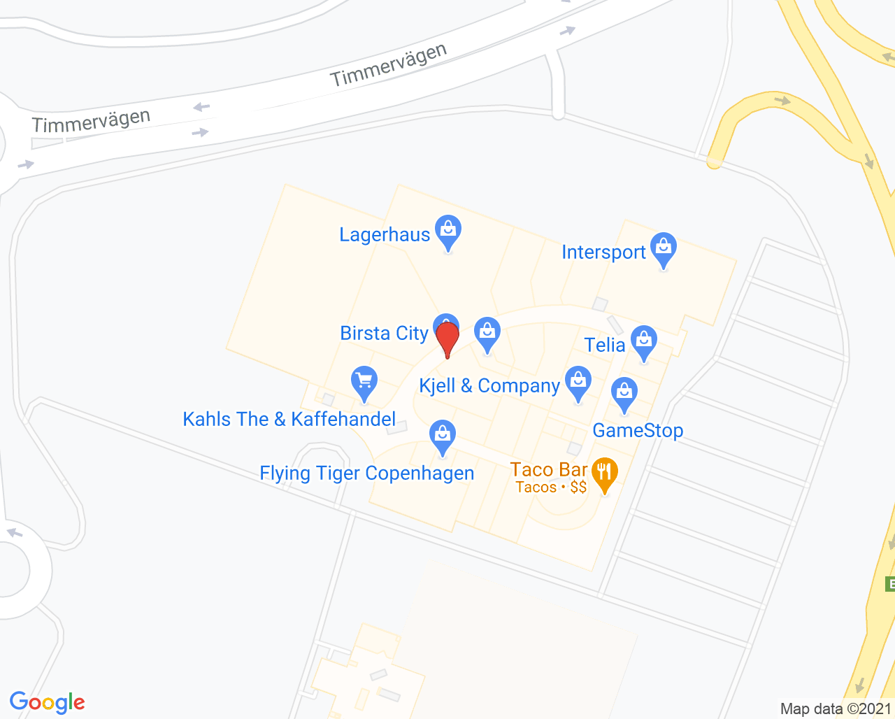 Karta till Synsam Sundsvall Birsta