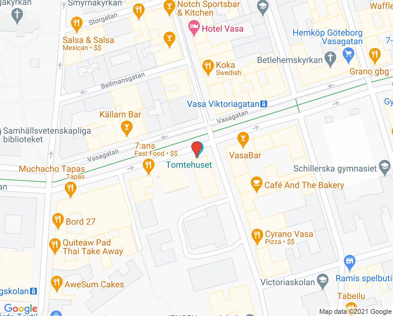 Karta till Centrumtandläkarna i tomtehuset