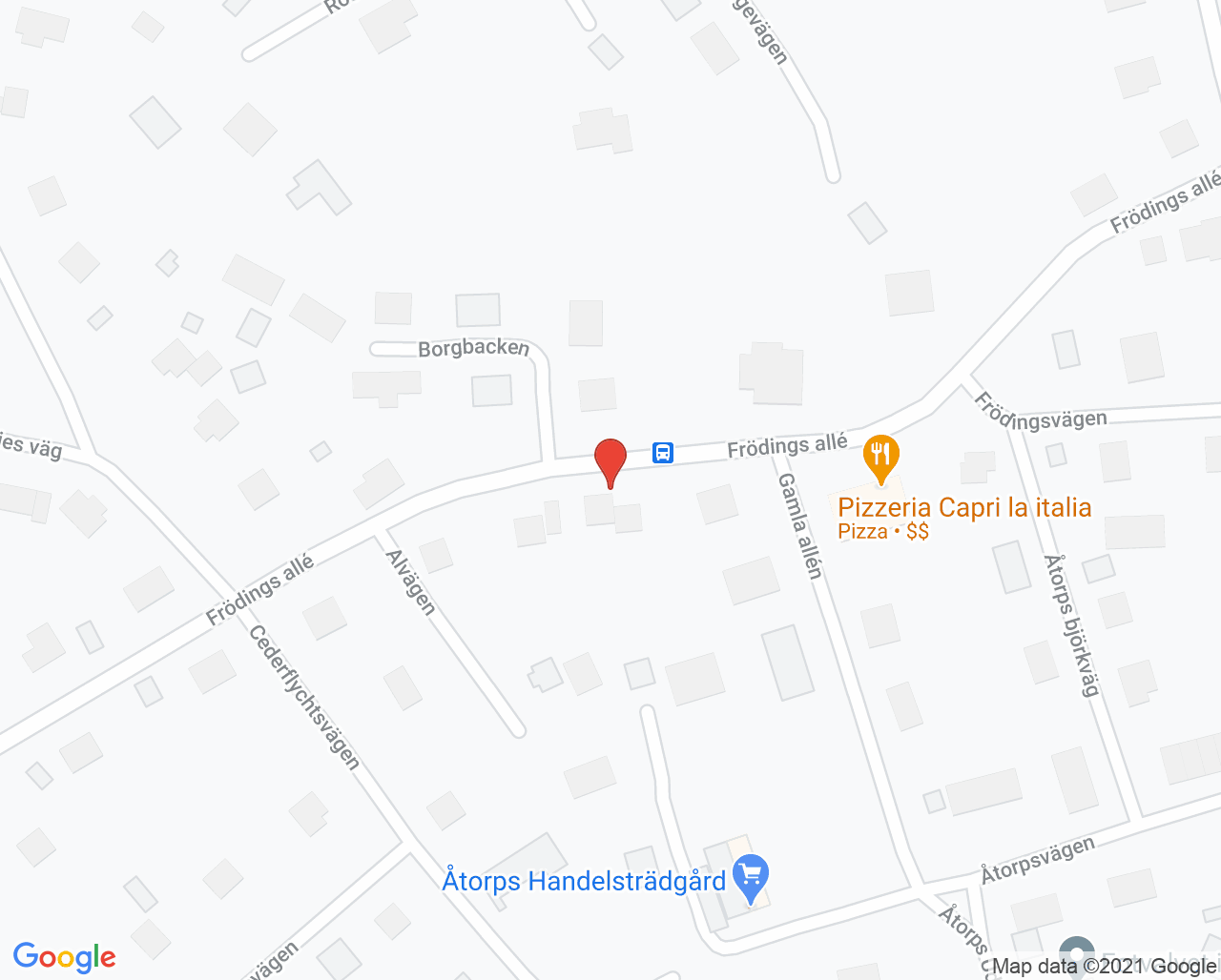 Karta till Tandläkare Silvia Östling, Lerum