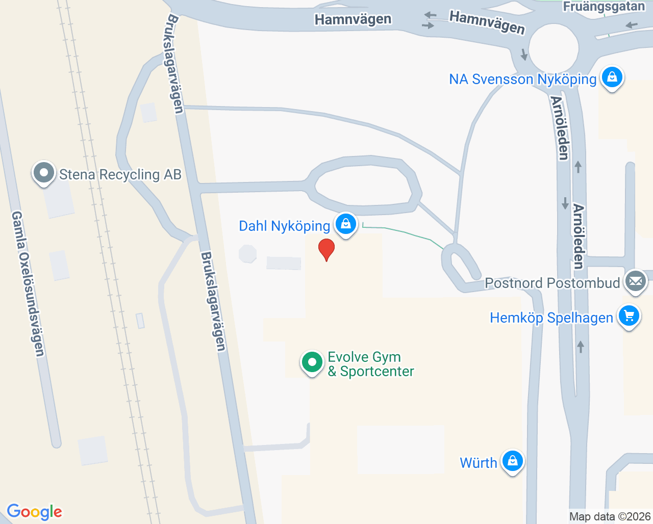 Karta till Sörmlandskustens Kiropraktik & Rehab AB, Nyköping