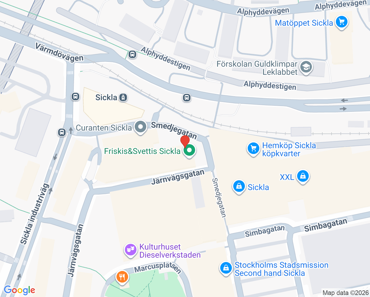 Karta till Arena Motion och Rehab - Peter Bohman, Nacka