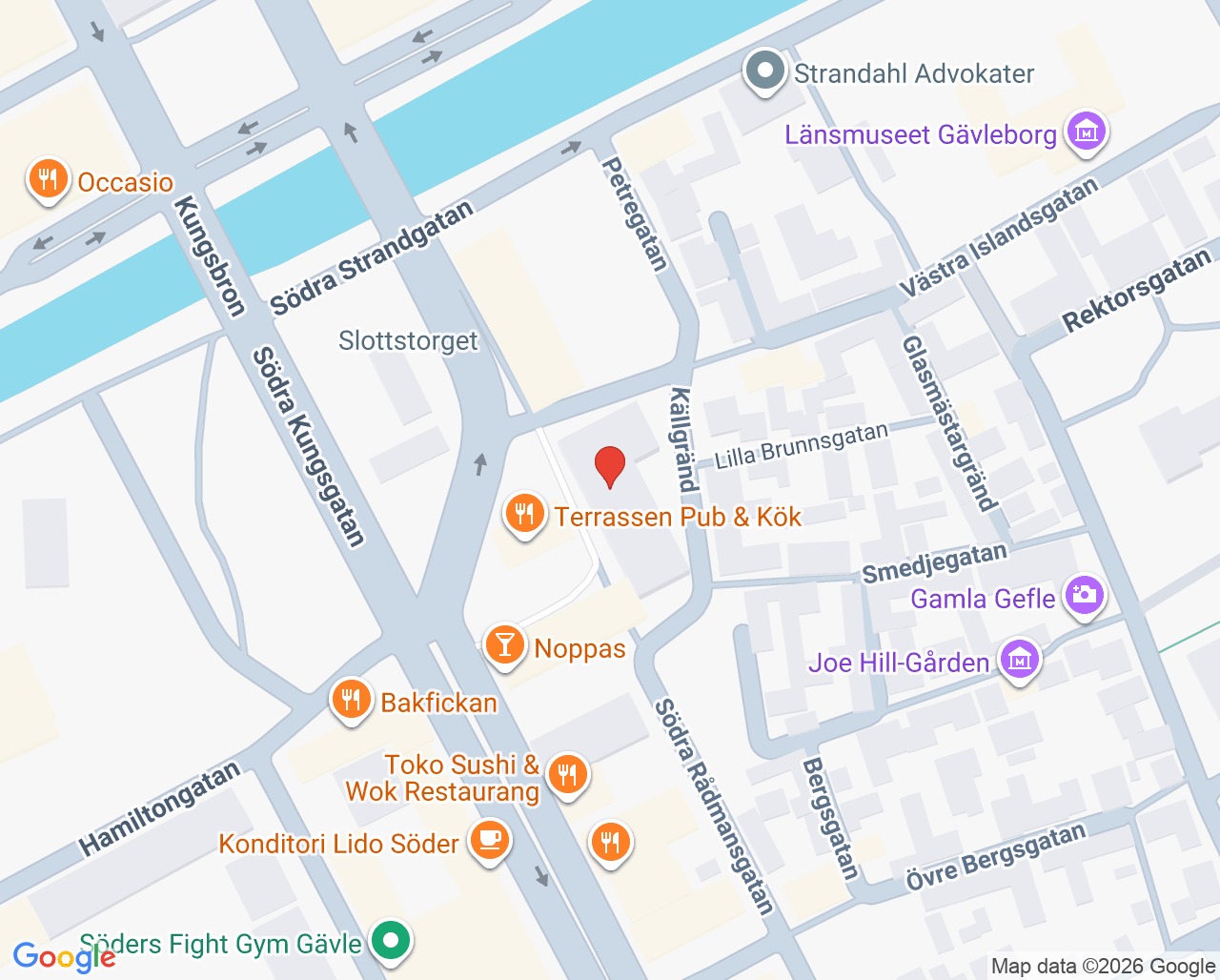 Karta till Folktandvården Slottstorget